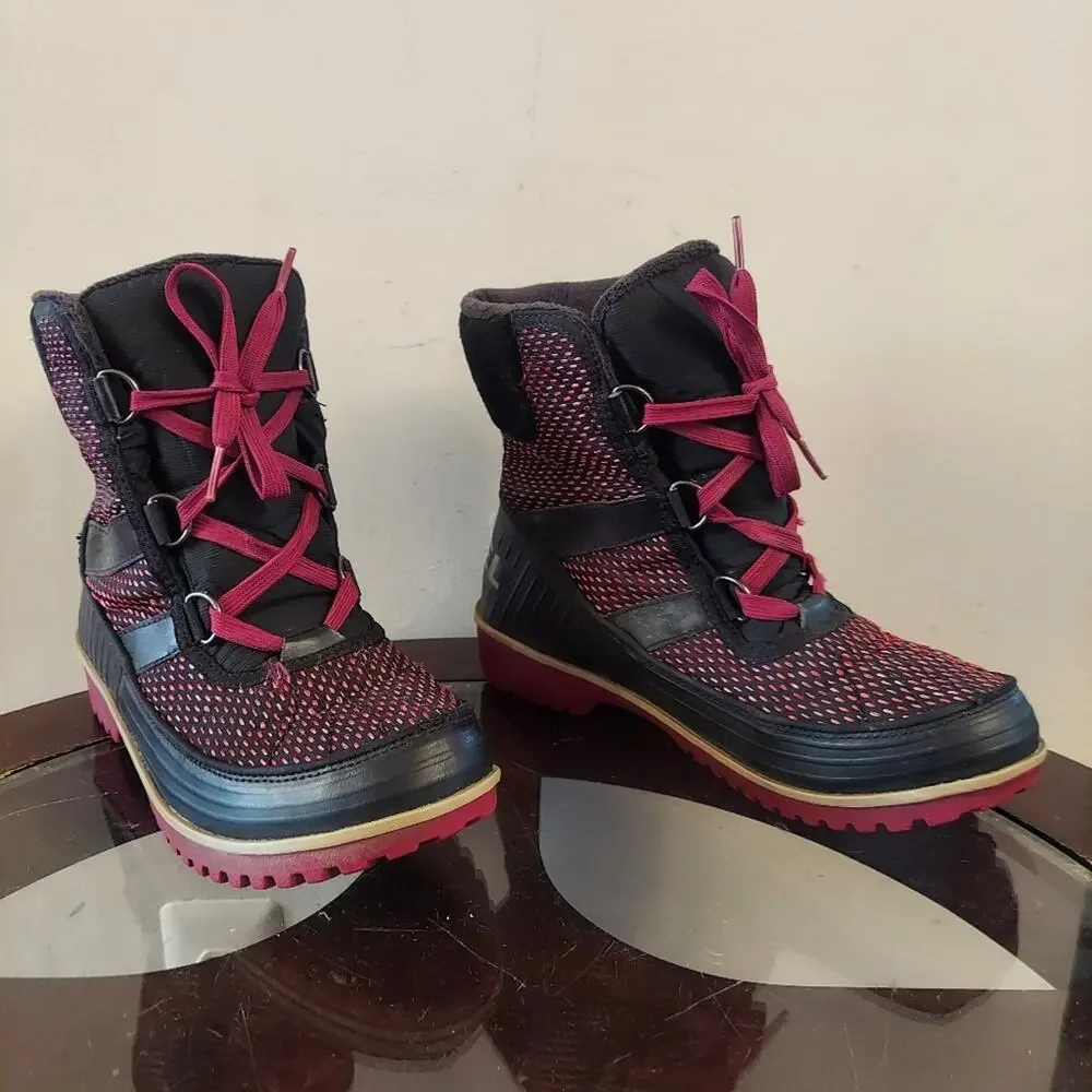 Sorel Women's US 7 Insulated All Weather Boots in Black & Pink